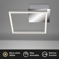 Deckenleuchte Briloner Frame LED 10W Deckenlampe dimmbar über Schalter Eckig
