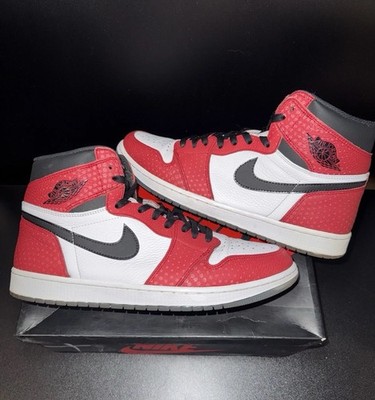 Nike Air Jordan 1 Spiderman Origin Story Size 13 Pre-Owned With Box