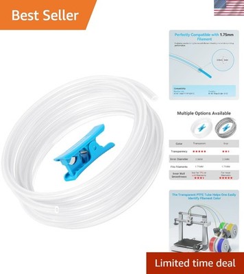 Ultra-Clear PTFE Tube for 1.75mm filament with Cutter for Bambu Lab A1/A1 min...