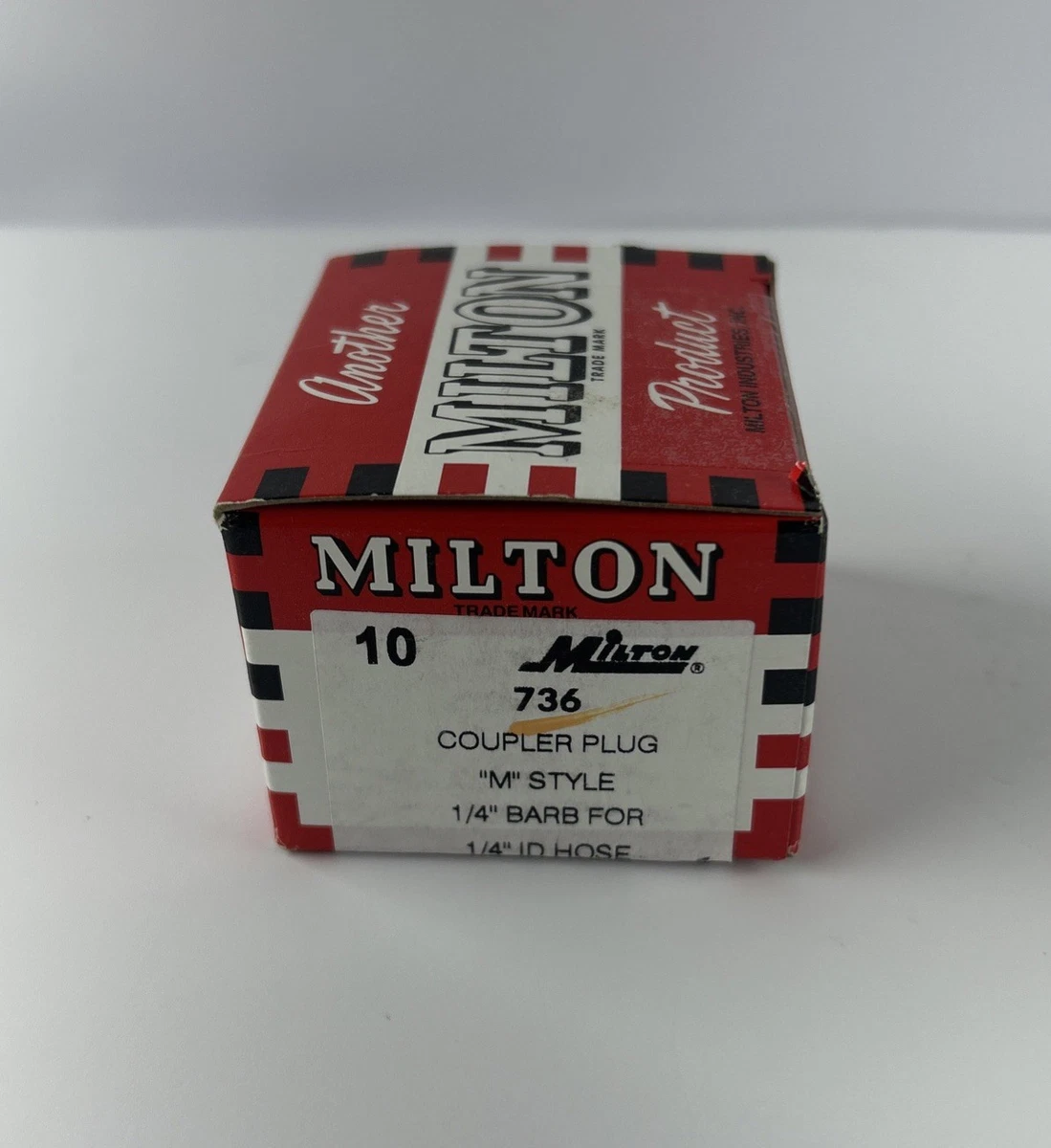 Milton 736-6 M-Style Air Hose Plug 3/8” Barb Steel Pack of 10 photo 4