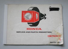 GENUINE HONDA CB750 K7 ILLUSTRATED PARTS LIST/CATALOGUE