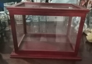 Vintage 1990’s Countertop Wood And Glass Display Case 16x12x10 1/2” No Cracks