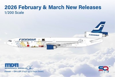 SQwings Finnair MD-11 OH-LGF Moomins Lackierung / ''Flaps Down'' 1/200 L2235FD