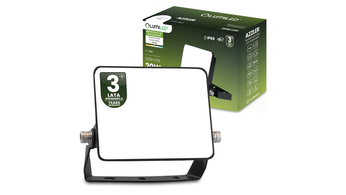 5904422794187 Nawietlacz LED AZZLER 20W 2400lm 4000K IP65 Halogen Zewntrzny La 4890₽