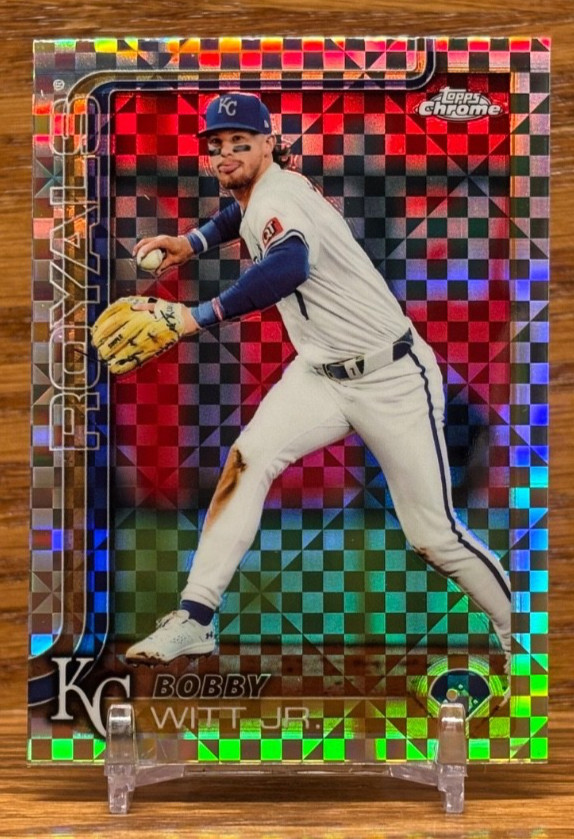 BOBBY WITT JR X-Fractor Refractor | 2025 Topps Chrome Kansas City ROYALS #93