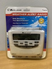 Midland WR120 Emergency Weather Alert Radio White SAME NOAA VHF Clock Alarm
