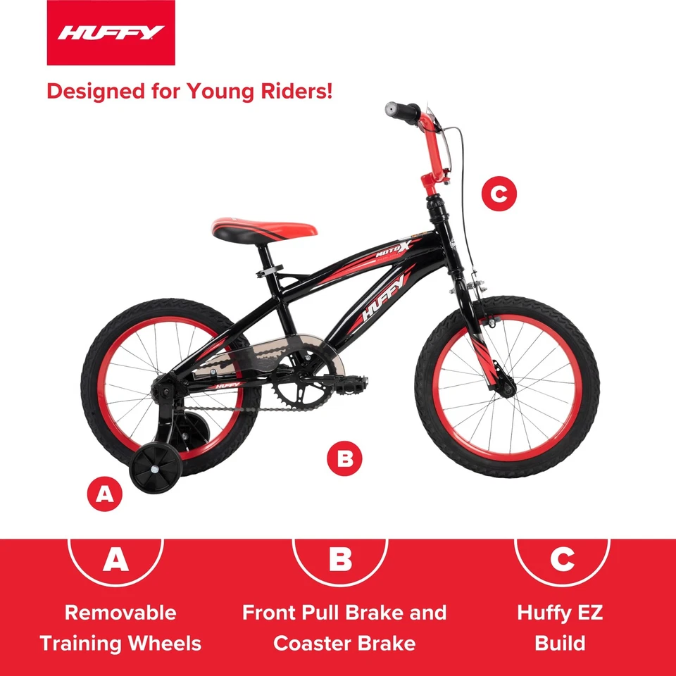 Moto X Niños 16", Ideal para edades de 4 a 6 años, Acentos Moto X, Ajuste... Foto 4 de 4