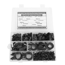 150Pcs R Type Cable Clamp Clips Fasteners M4x16mm Self Tapping Scs Set❀