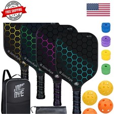 Pickleball Paddles Set of 4 or 2, USAPA Approved Fiberglass Rackets with Outd...