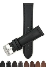 24mm Classic Leather Watch Band Strap for Luminox Spartan
