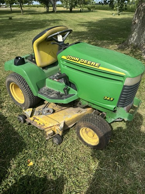#ad John Deere 345 Garden Tractor Power Steering Kawasaki Gas Engine 54quot; Deck $1350.00