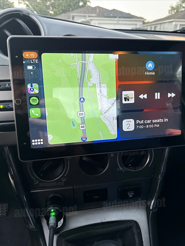 Radio de coche 10,1"" giratoria para Pontiac Vibe 2003 2004 2005-2006 Android 13 CarPlay Foto 4 de 4