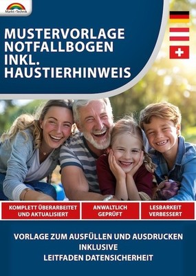 Notfallbogen und Notfallkarte Mustervorlage - PDF-DOCX -Download Version