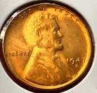 1947-S Lincoln Wheat Cent Penny GEM RD BU From an Original Bank Roll