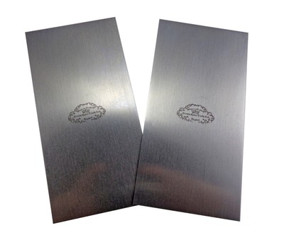 Sheffield UK Steel 2 Piece Rectangular 2 1/2'' x 5'' Cabinet Scraper Set 375