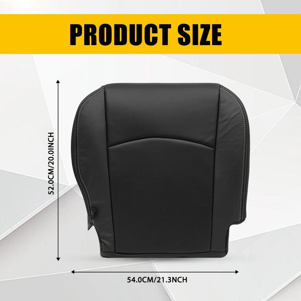 Para Dodge Ram 5500 Laramie 2013-2018 conductor + pasajero parte inferior cuero cubierta asiento Foto 3 de 4