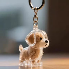 Transparent Pet Hair Keepsake Capsule   Memorial Keychain Pendant for Lovers