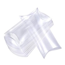 4.5x2.5x1 Clear Pillow Favor Box, 30 Packs for Candy Treat Gift
