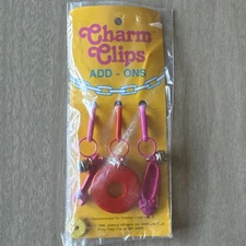 NOS Vintage Charm Clips Add-Ons 1980's Clip On Bell Charms Retro Props HTF RARE