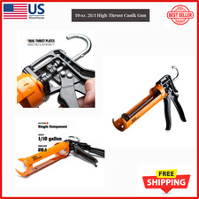 JES 10 oz. 26:1 High Thrust Caulk and Adhesive Gun Easy Caulking Tool Glue Seala