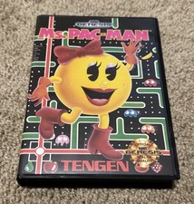 Sega Genesis Ms. Pac-Man 1991-Tested Works-Namco Videogame