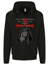 Knights Templar Prayer St. George's Day Mens Zip Up Hoodie