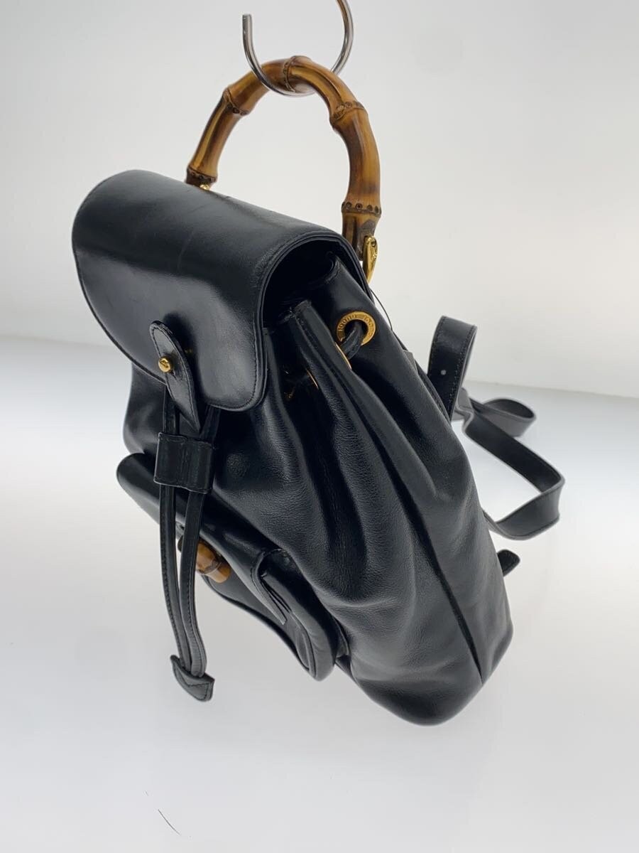 GUCCI Backpack Leather BLK Solid - image 2