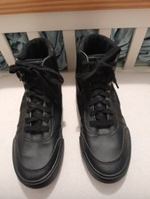 Fabric Black Size 7 Lace Up High Top Boots Trainers Excellent Condition 