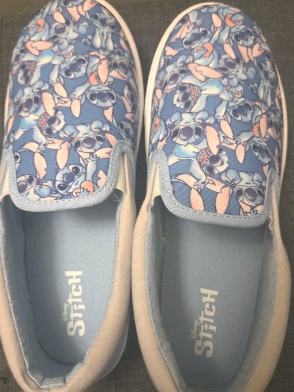Disney Stitch Girls SlipOns Size 4