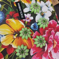 Dolce & Gabbana Button Single 33 mm Flower/ Floral Rhinestines/ Resin