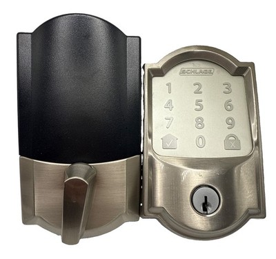 Schlage Encode, Smart WIFI Deadbolt, Satin Nickel, Camelot (BE489WBCAM619)