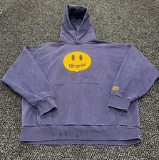 Drew House Mascotte Felpa con Cappuccio Viola Autentica, Taglia L Merchandise Justin Bieber