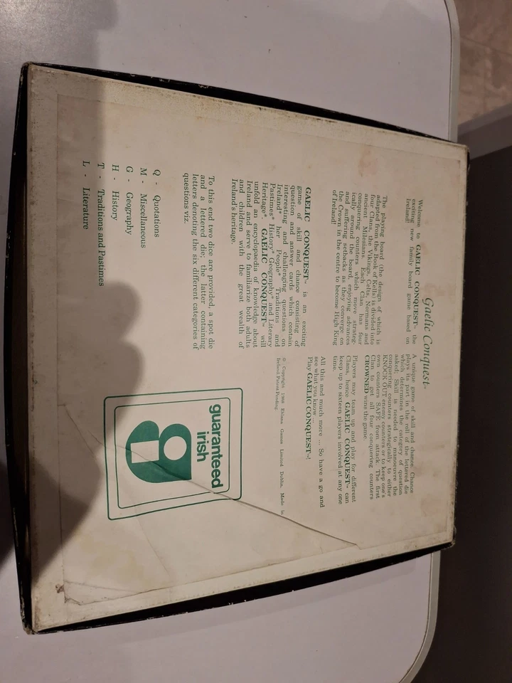 GAELIC CONQUEST Vintage Board Game Rare! hardly played with (Complete) 1988 - Image 3 of 4