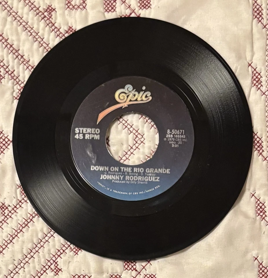 1979- “Down On The Rio Grande” & “Mexico Holiday” By: Johnny Rodriguez 45 RPM/7” - Image 4 of 4