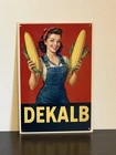 Hi Gloss! Dekalb Hybrids Farm Corn Crops Vintage Style Metal Sign  Pinup