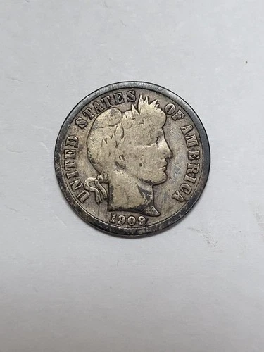 1909 O Barber Dime VERY GOOD