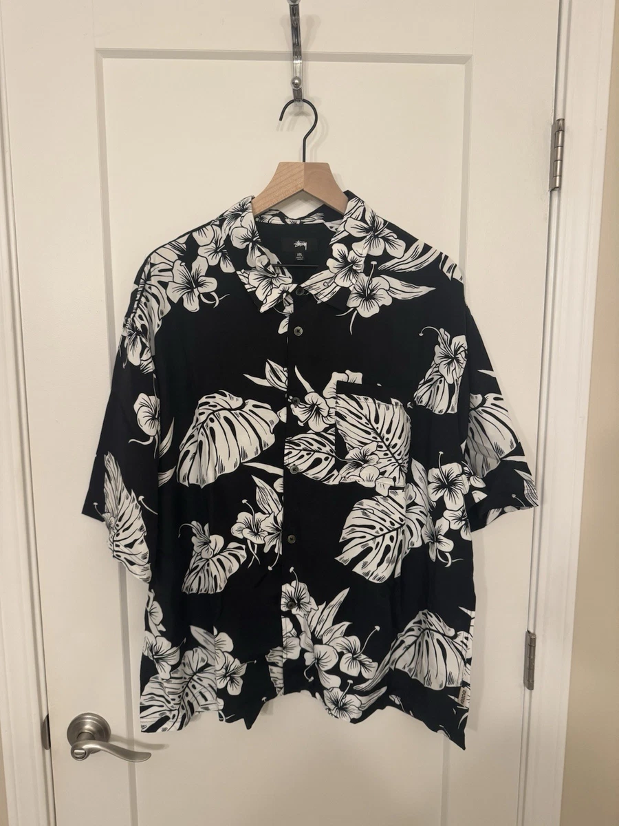 Stussy Regular Size Hawaiian Casual Button-Down Shirts for Men for