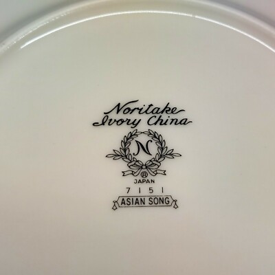 Vintage Noritake Ivory China Asian Song Set/4Bread & Butter Plates