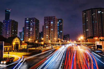 Dongcheng Qu China City Road at Night Art Wall Decor - POSTER 20x30