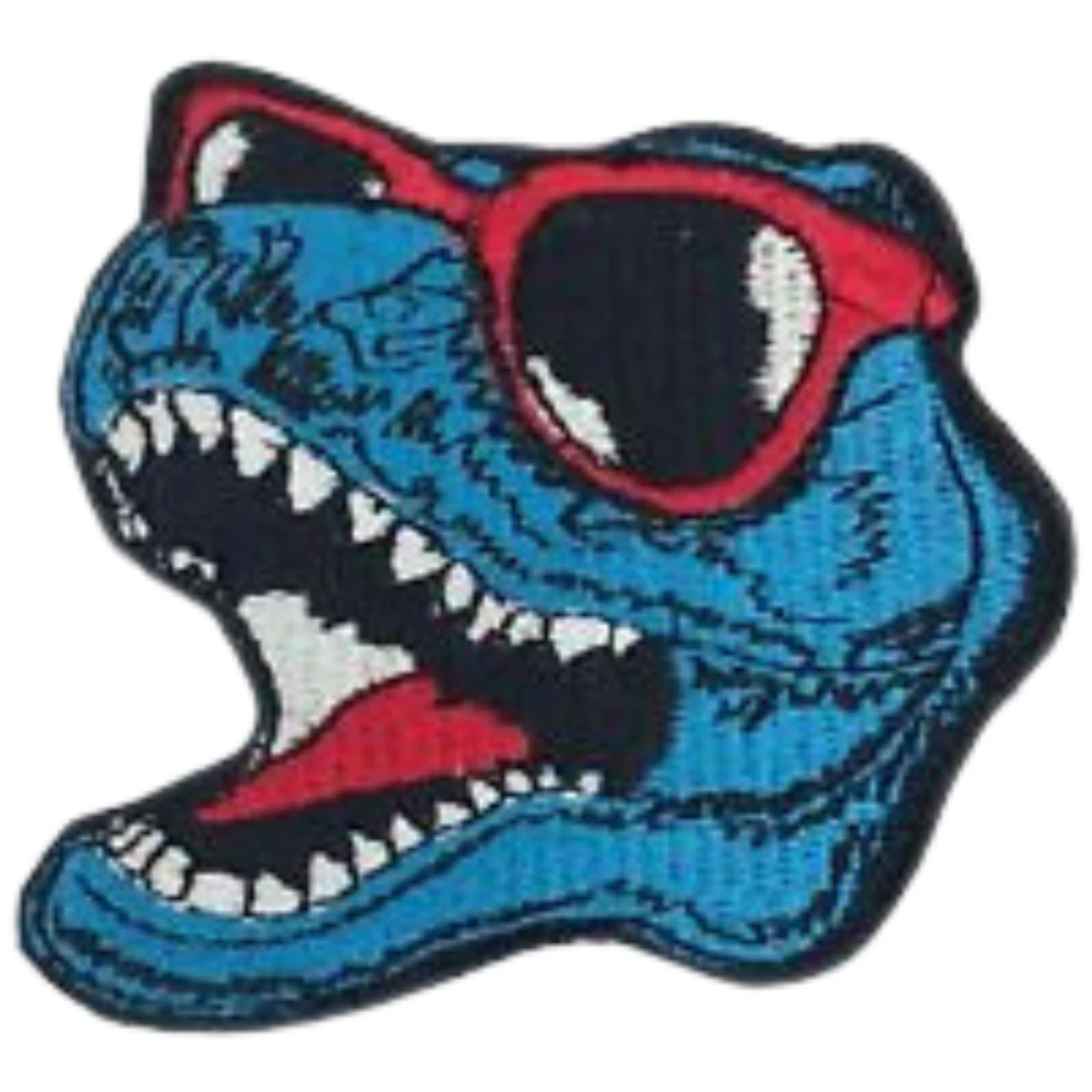 Dinosaur with Glasses badge jacket Clothing Iron Sew on Embroidered Patch