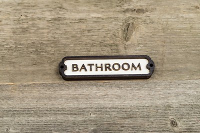 Handmade Vintage Toilet Door Sign – Round Wooden Plaque, Railway Style, Retro Bathroom Decor, Made In Poland