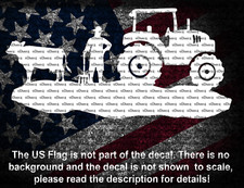 Cow Farmer & Tractor Car Truck Van Window Vinyl Decal US Made And Sold