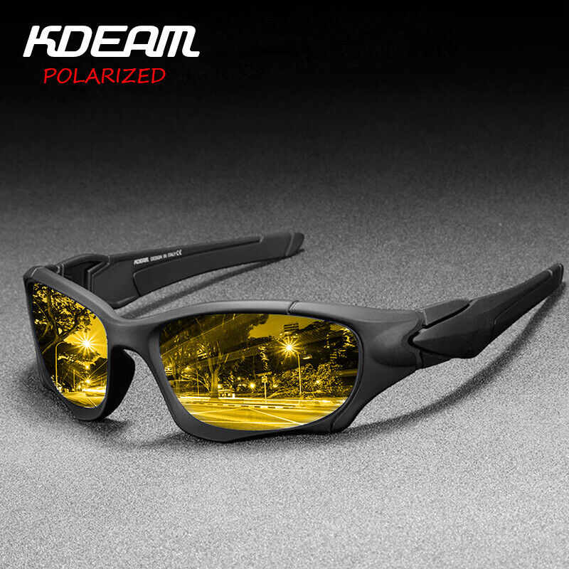 KDEAM Polarized Night Vision Photochromic Sunglasses Men Fishing Driving Glasses-animated-img