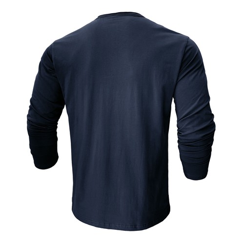 T-shirt uomo slim fit manica lunga girocollo casual elasticizzata blusa autunno - Foto 29 di 61
