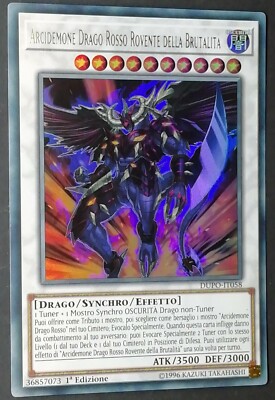 ERZDÄMON BRENNENDER ROTER DRACHE DER BRUTALITÄT Ultra Italien DUPO-IT058 YUGIOH