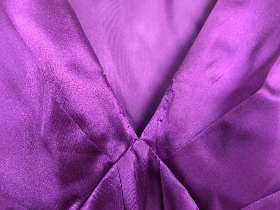 Lane Bryant ICON Purple 100% Silk V Neck Empire Blouse Size 22 Gorgeous! 💜 EUC - Image 4 of 4