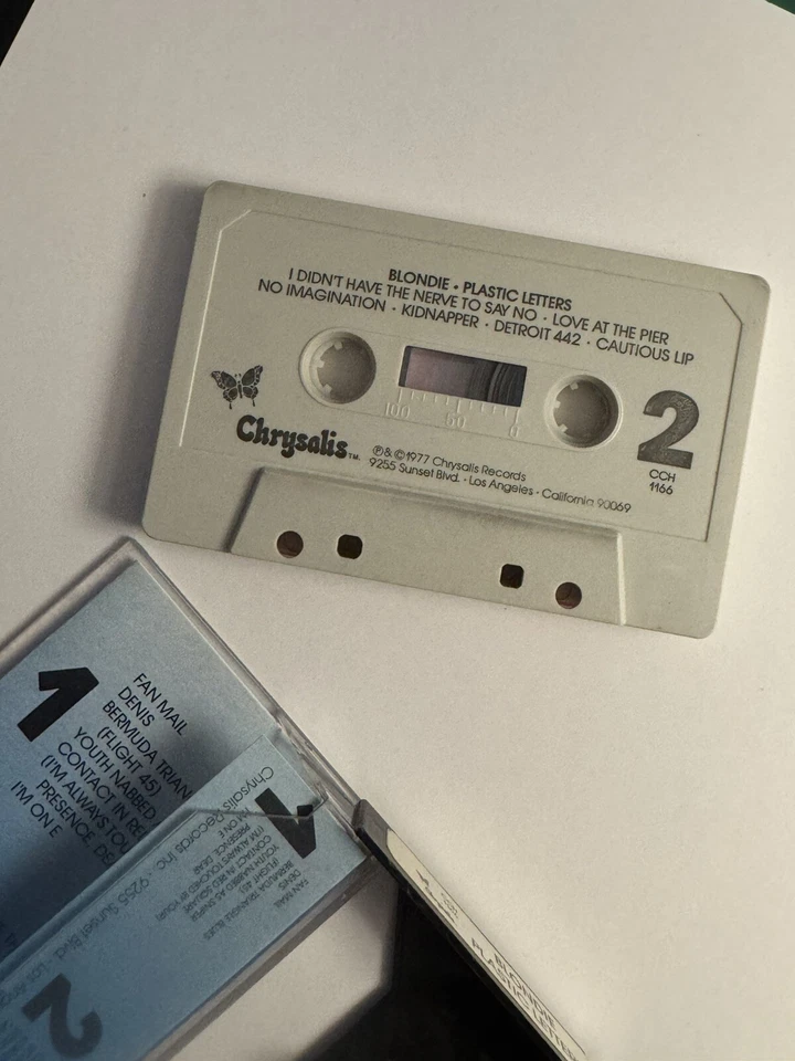 Blondie Plastic Letters Chrysalis CCH 1166 Audio Tape Cassette Album Foto 4 de 4