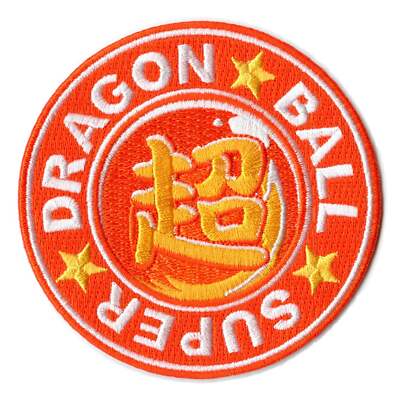 Dragon Ball Z Super Patch Anime Rund Logo Bestickt Aufbügeln - L