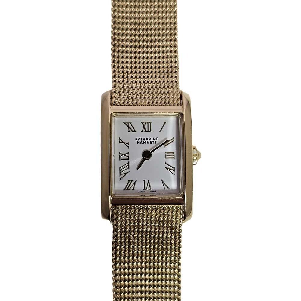 Katharine Hamnett London Watch Ladies Gold Baby Rectangle Katharine Hamnett London Watch Ladies Gold Baby Rectangle