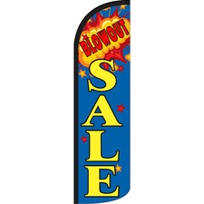 Blowout Sale 3 ft X 11 1/2 ft Windless Swooper Flag Flag Only 